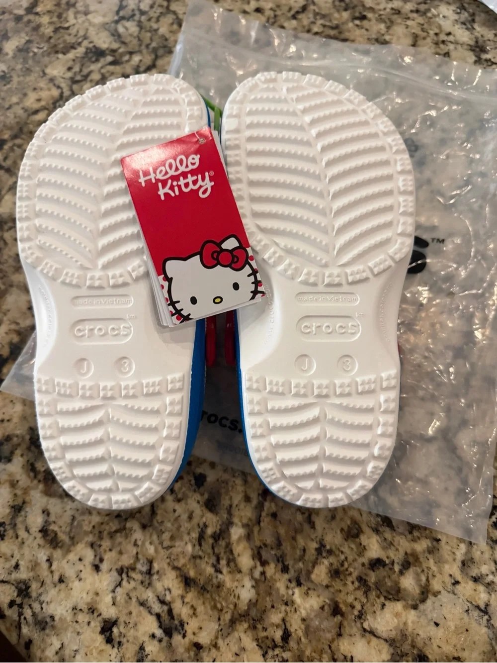 Sanrio Hello Kitty Crocs Girls White and Red Kids Clogs